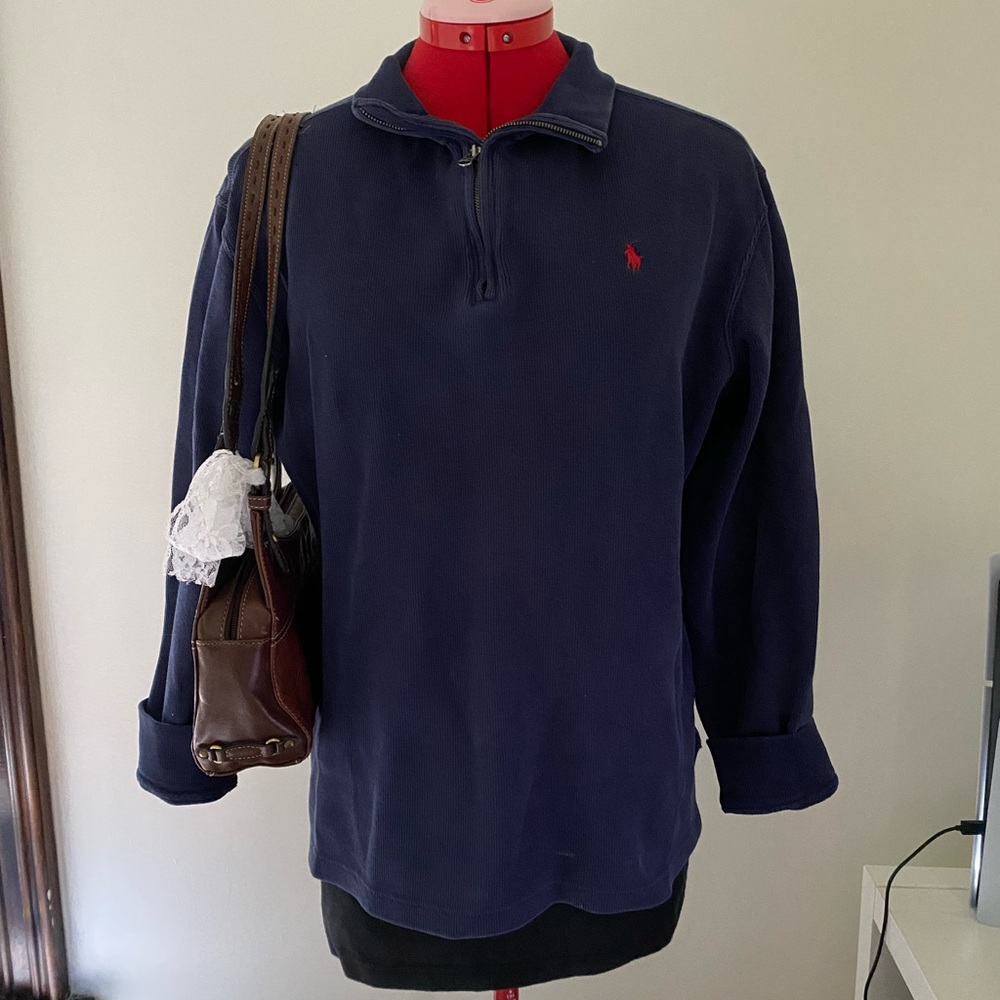 90’s quarter zip polo sweater